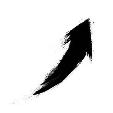 grunge brush stroke ink arrow, illustration