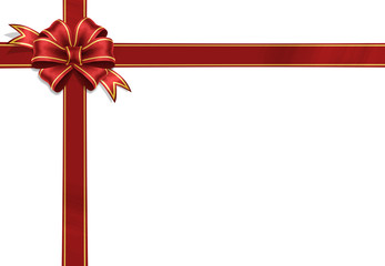 bow gift wrapping ribbon red ribbon isolated on a white background birthday celebration