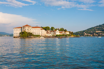 Fototapeta na wymiar Lake maggiore Island Bella, Stresa Italy