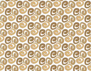 coffee swirls textile pattern