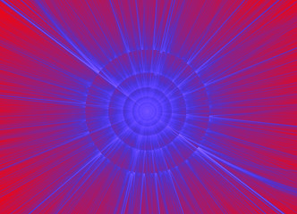 Abstract fractal pattern on red background