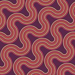 Seamless Wave and Stripe Pattern