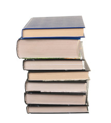 Heap of books isolatad on the white background