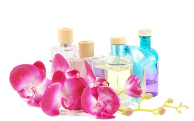 Fototapeta na wymiar Essential oil and perfumes