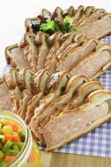 traditional sliced british pork pie