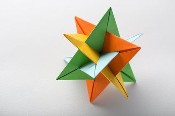 Star origami in studio