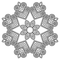 Vector henna tatoo mandala. Mehndi style.

