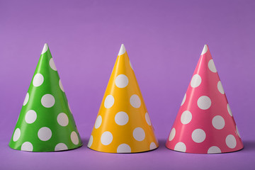Three party hats