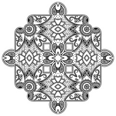 Vector henna tatoo mandala. Mehndi style.

