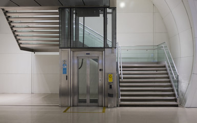 Stairs and elevator. © poliki