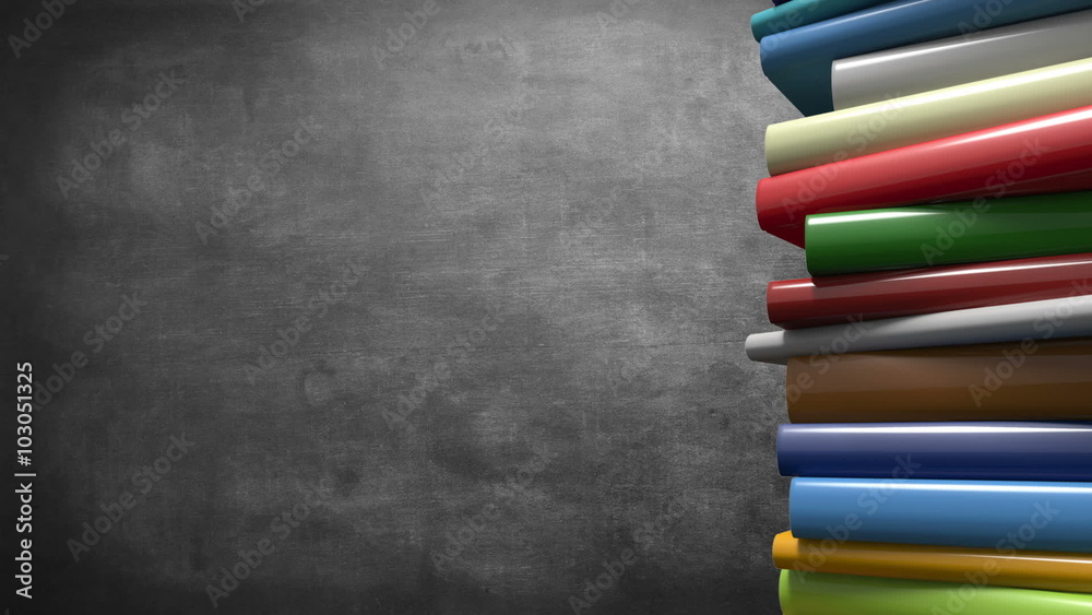 Poster stack of books rotating