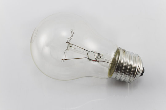 100 W light bulb on a white background