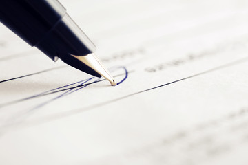Signing contract