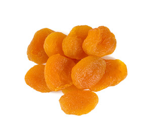 dried apricot isolated on white