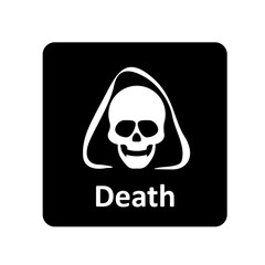 Death skull icon for web and UI