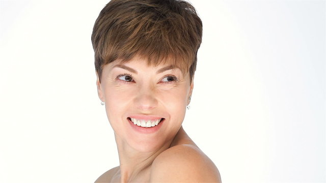 Lovely smiling middle aged female
