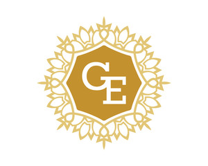GE initial royal letter logo