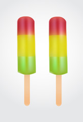 icecream-popsicles-Colorful fruity  isolated on white background