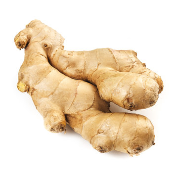 Ginger root isolated on white background