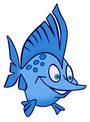 Smiling fish cartoon
