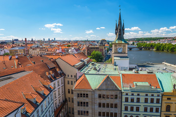 Fototapeta premium Prague city skyline , Czech Republic