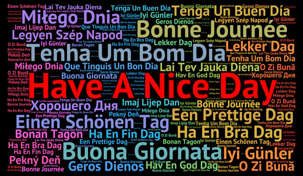 Have a nice day in different languages