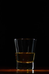 Whiskey glass on black