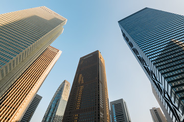 Fototapeta na wymiar Skyscrapers in Shinjuku, Tokyo - Japan