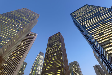 Fototapeta na wymiar Skyscrapers in Shinjuku, Tokyo - Japan