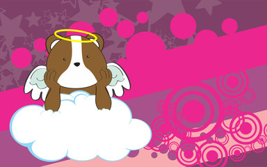 sweet cherub hamster cartoon background in vector format very easy to edit