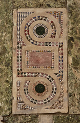 Ancient mosaic in byzantine style