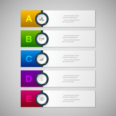 Modern infographics business design options banner.Vector illust