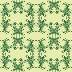 retro flower pattern