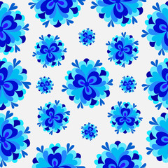 flowers blue pattern
