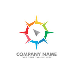 Obraz premium Compass Direction logo icon