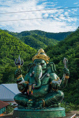 Fototapeta na wymiar Ganesha statue and Hindu god, Thailand
