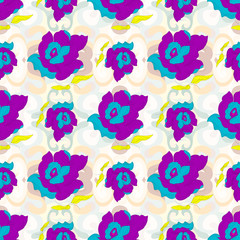 beautiful roses on a color background vector illustration