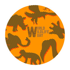animal set World wildlife day 