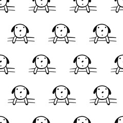 seamless dog pattern