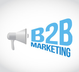 b2b marketing megaphone message concept