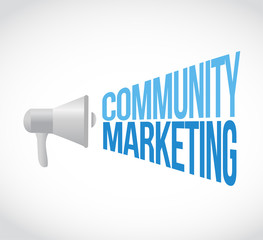 community marketing megaphone message concept