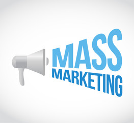 mass marketing megaphone message concept