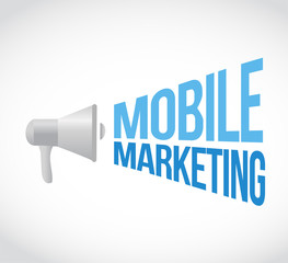 mobile marketing megaphone message concept