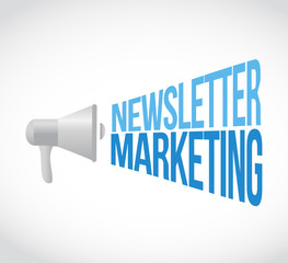 newsletter marketing megaphone message concept