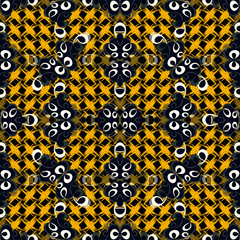 abstract objects on a beautiful yellow background vector illustration