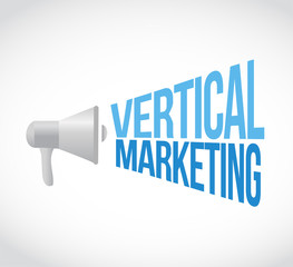 vertical marketing megaphone message concept