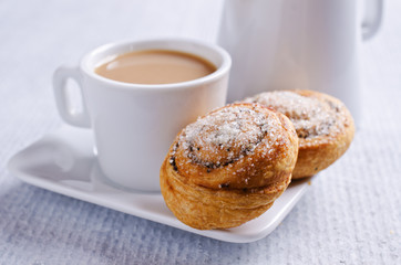 Homemade rolls with sugar