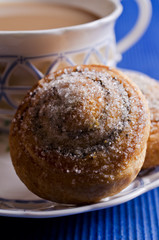 Homemade rolls with sugar