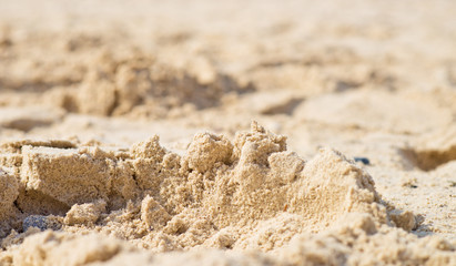 wet sand pile