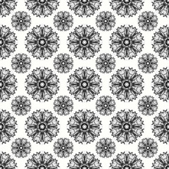 Beautiful abstract gray snowflakes on a white background seamless pattern vector illustration